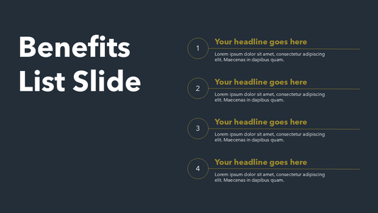 List of Benefits PPT Slide