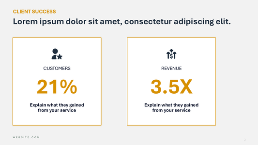 Client Success Slide - Two Columns