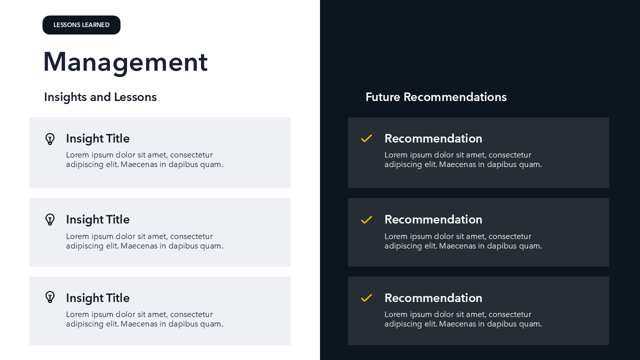Lessons Learned Slide