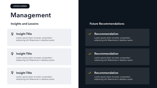 Lessons Learned Slide