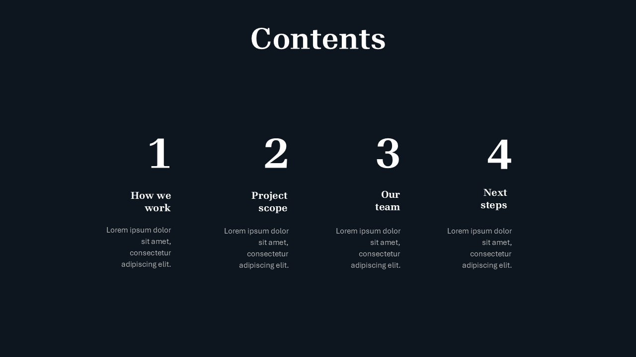 Black PPT Template