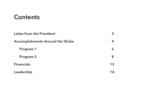 Non Profit Annual Report Template