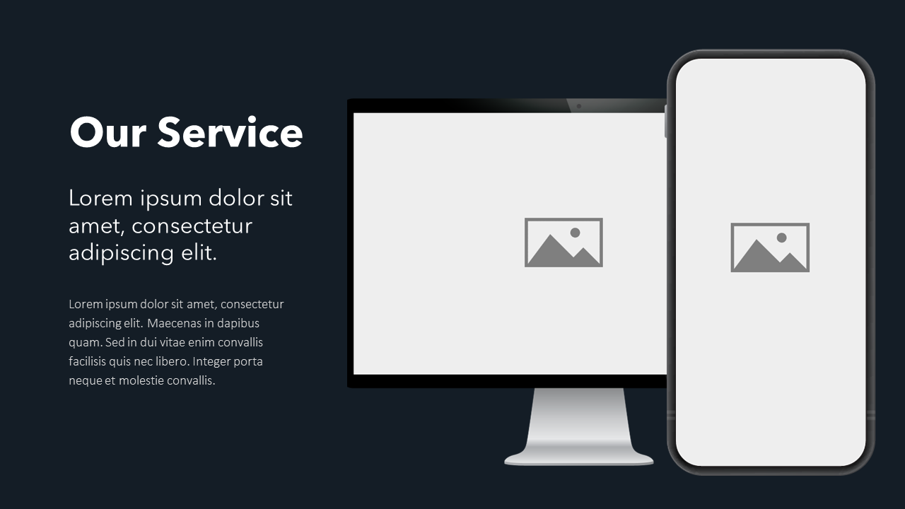Device Mockup (in Black) - Slide Template