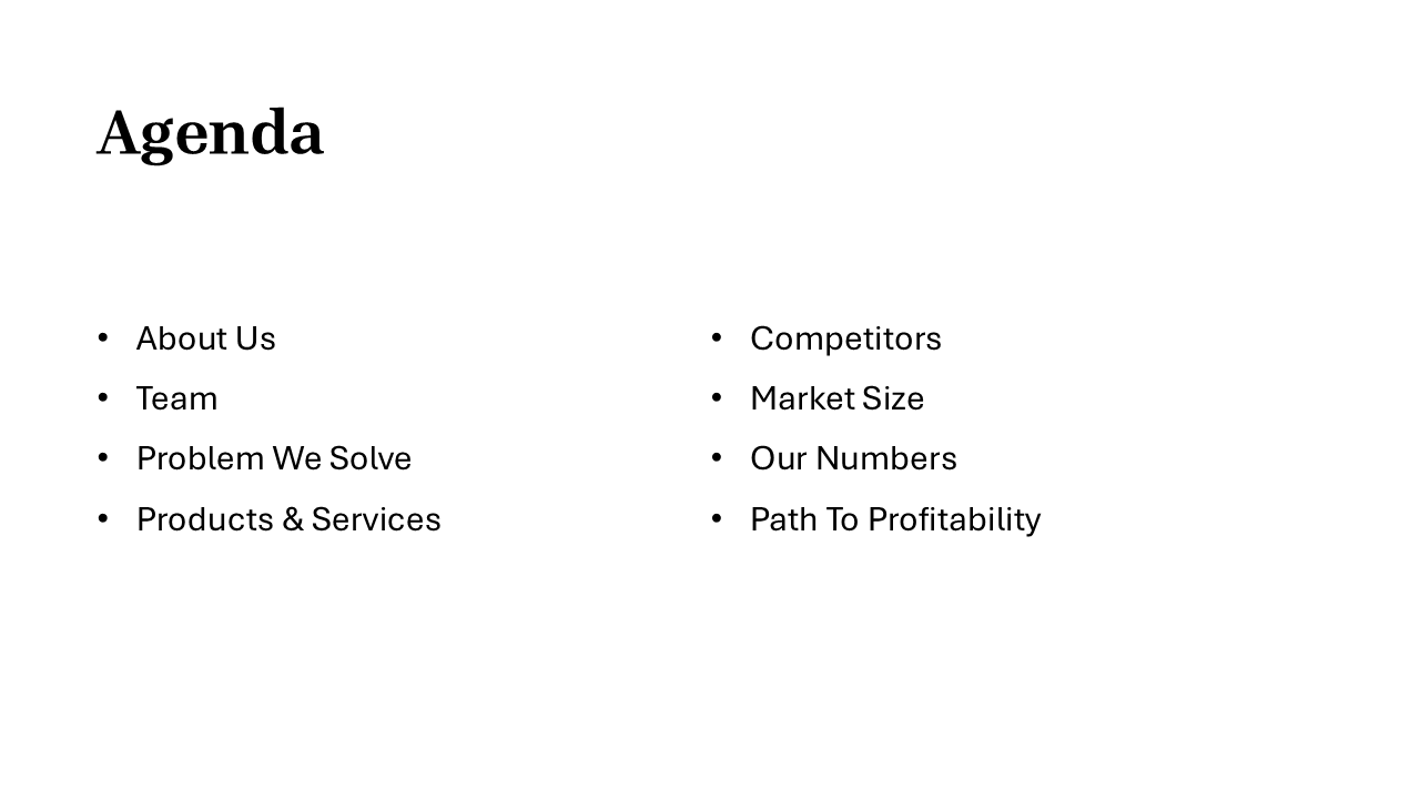 Simple Pitch Deck Template