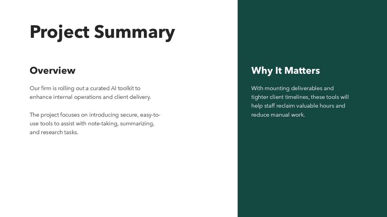 Project Charter Template PPT