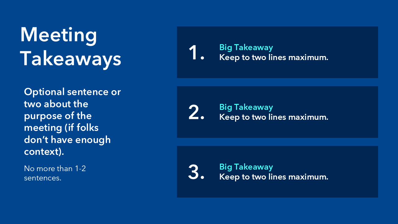 Meeting Takeaways Slide PPT