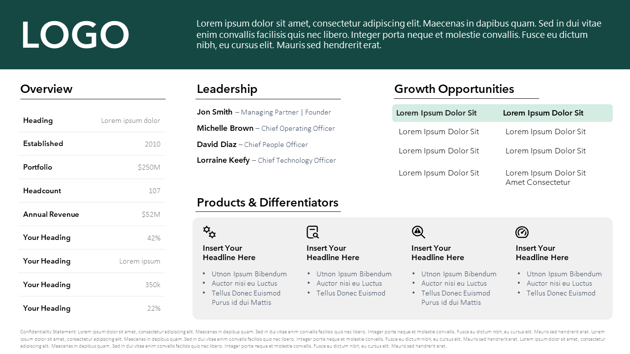 Company Overview Slide Template