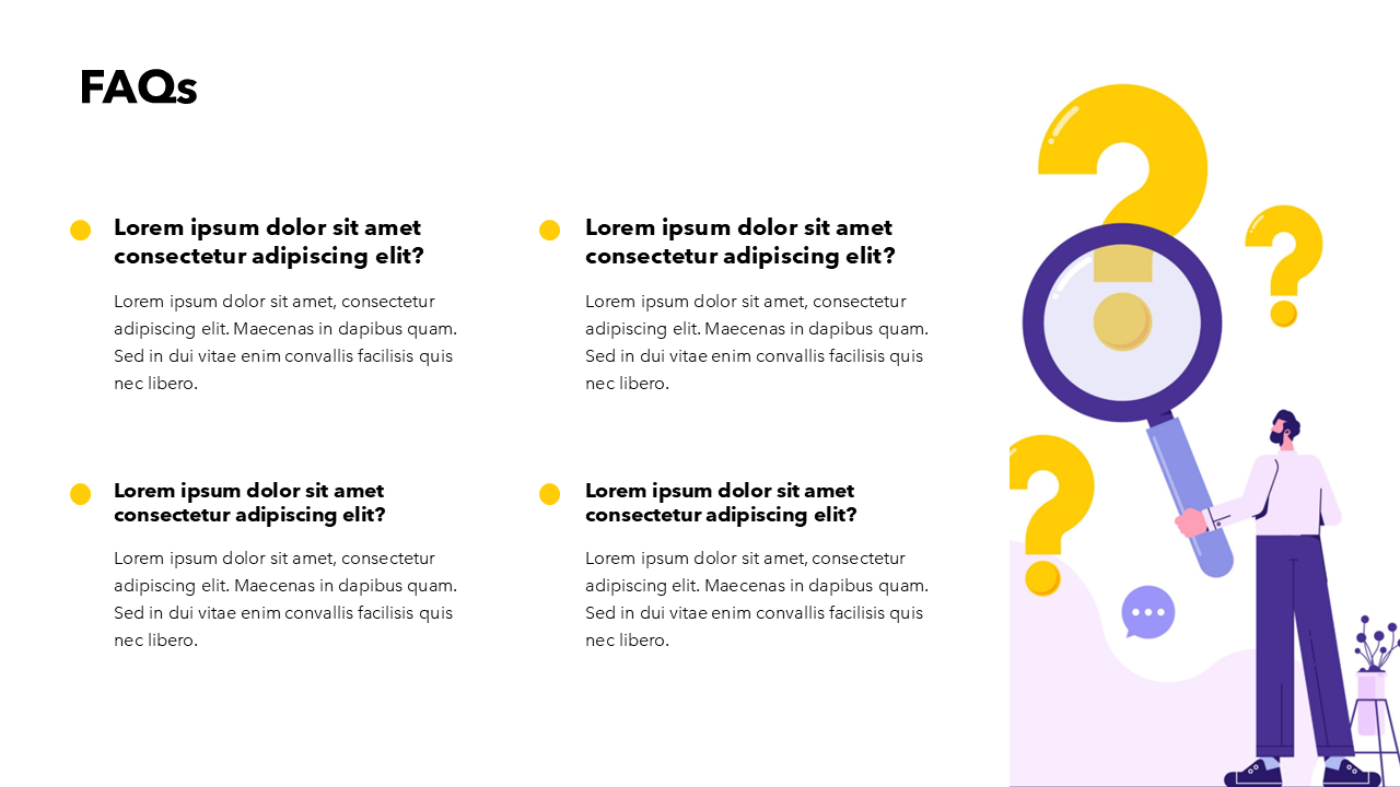 FAQs Slide - questions and answers