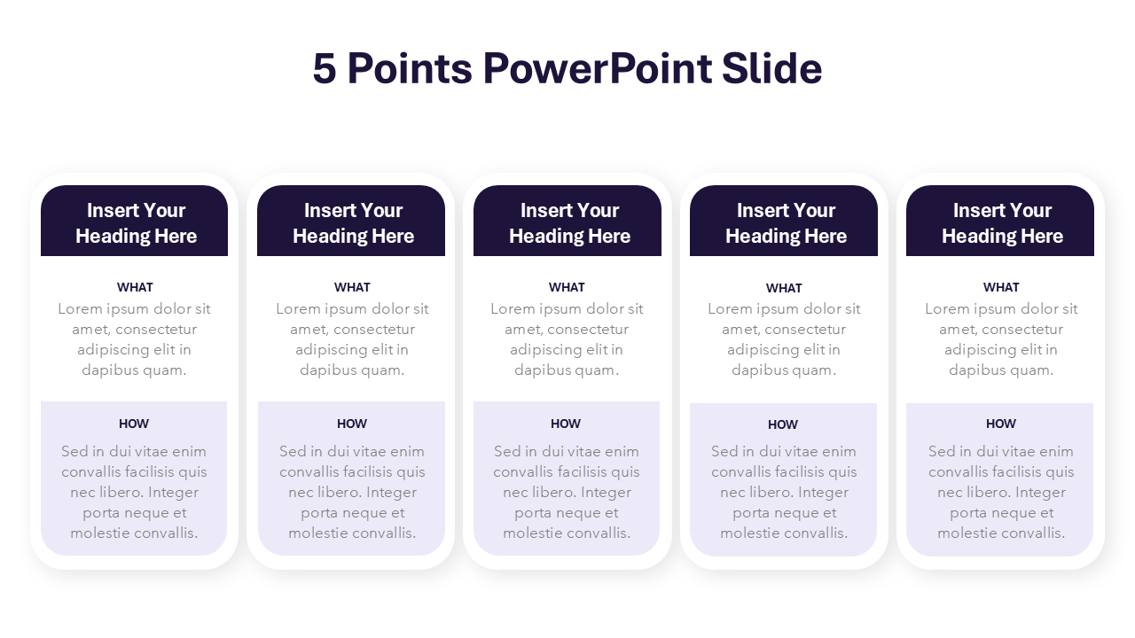 5 Points Slide