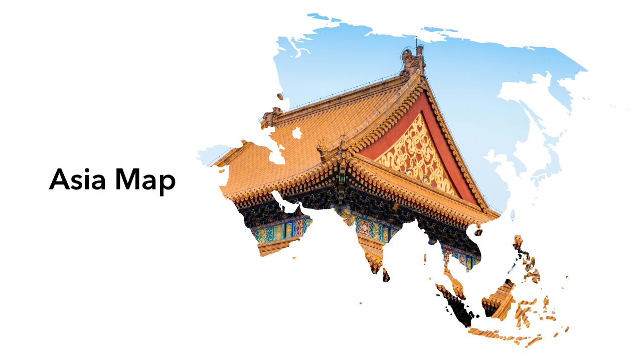 Asia Map PPT Slides