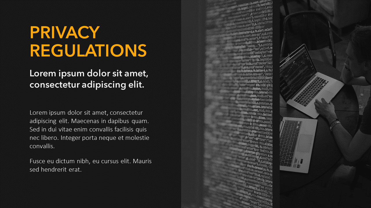 Data and Privacy Report PPT and Google Slides Template