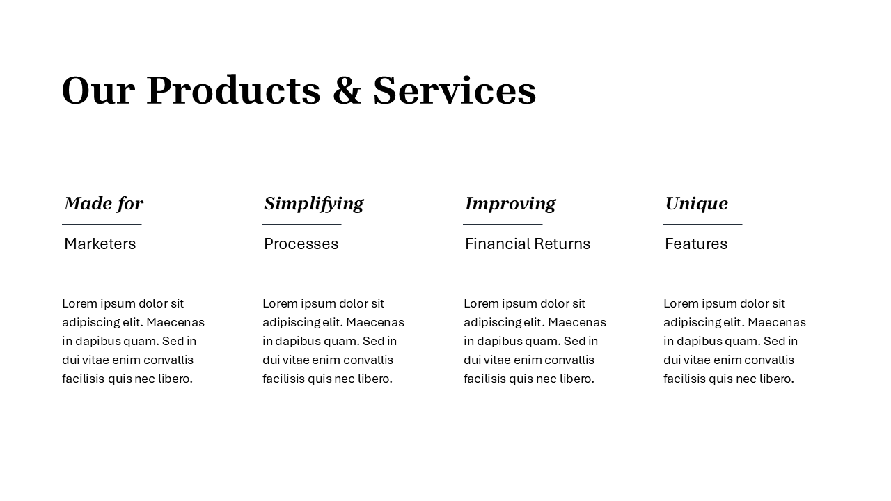 Simple Pitch Deck Template