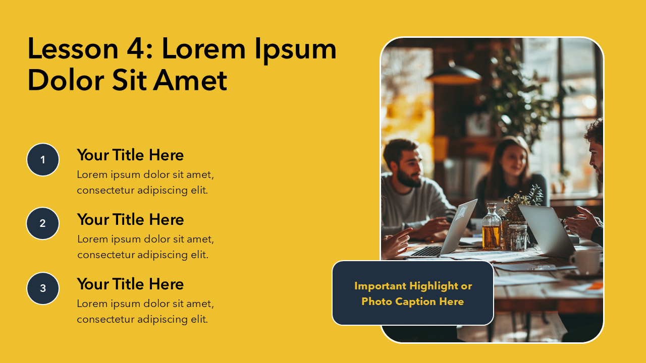 Keynote Speech Template (Black & Yellow)