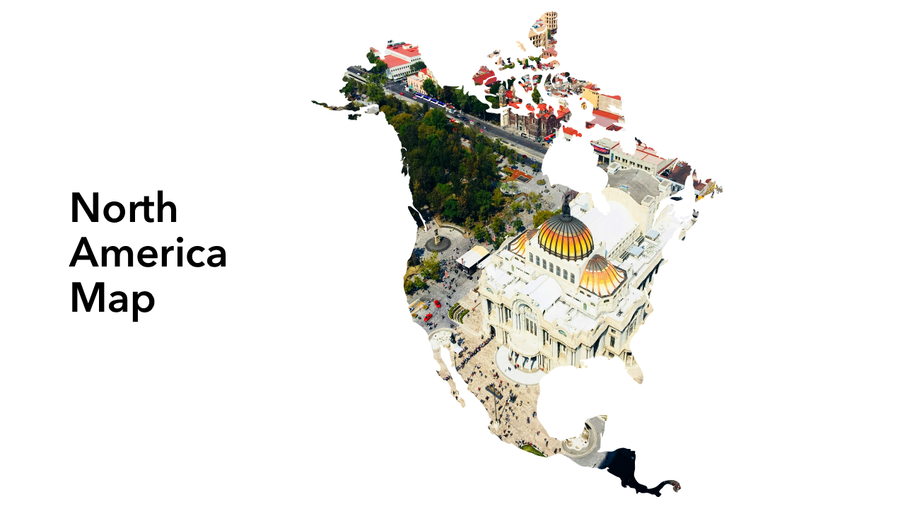 North America Map PPT Slides