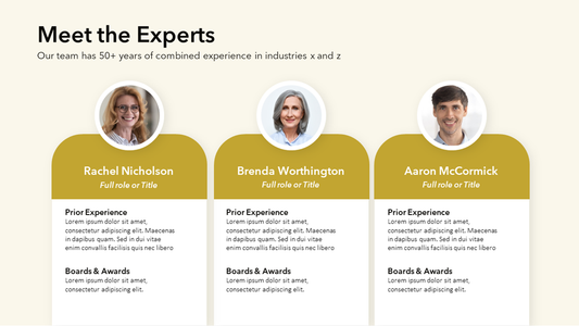 Team Biographies Slide