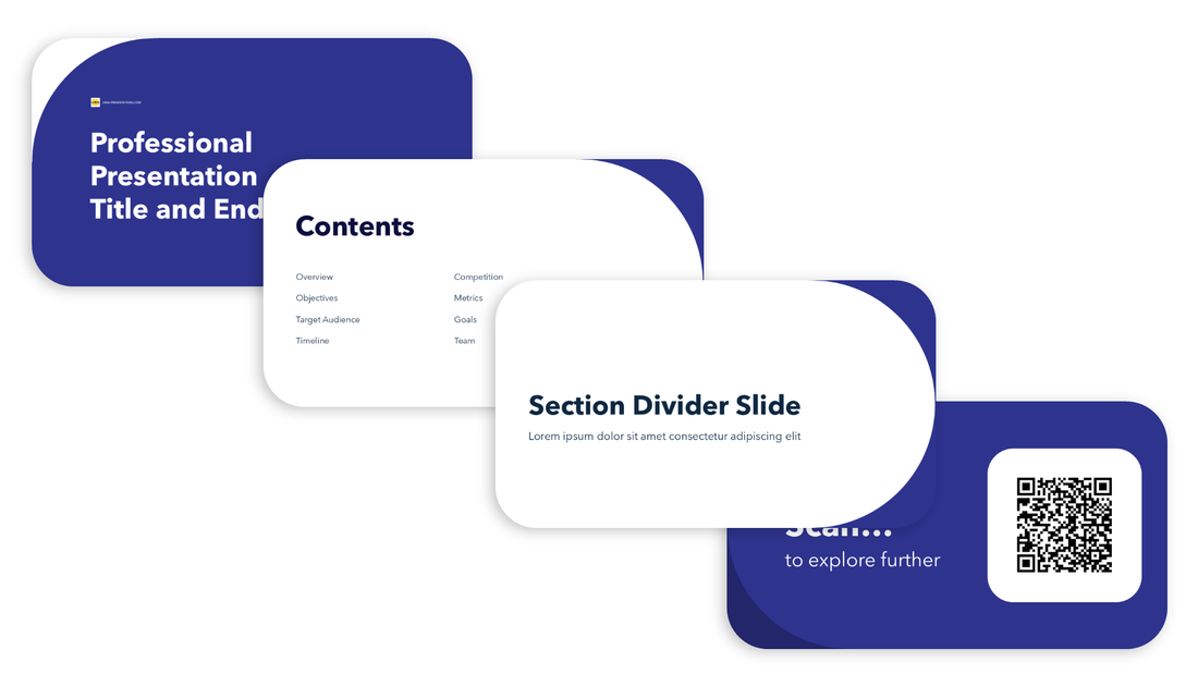 Title & End Slide Set for Professional Presentation in PowerPoint