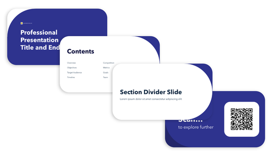 Title & End Slide Set for Professional Presentation in PowerPoint