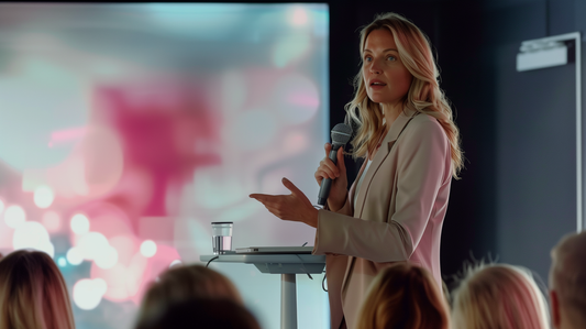 Woman presenting
