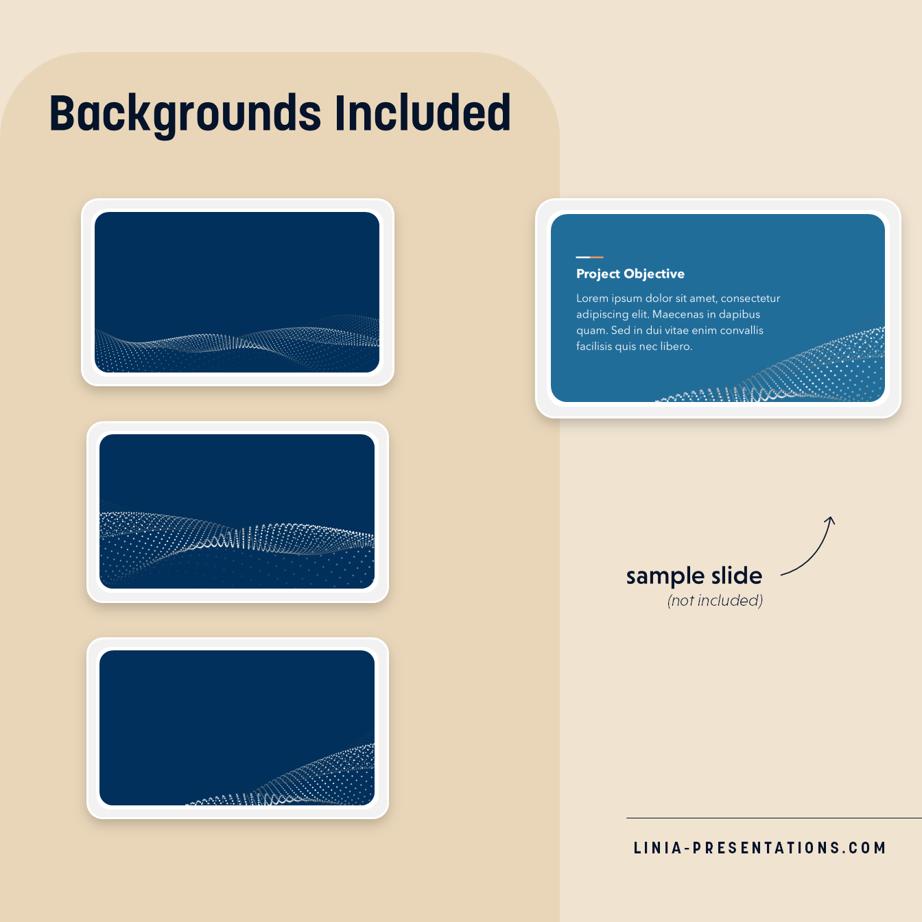 Dark Waves Slides Background