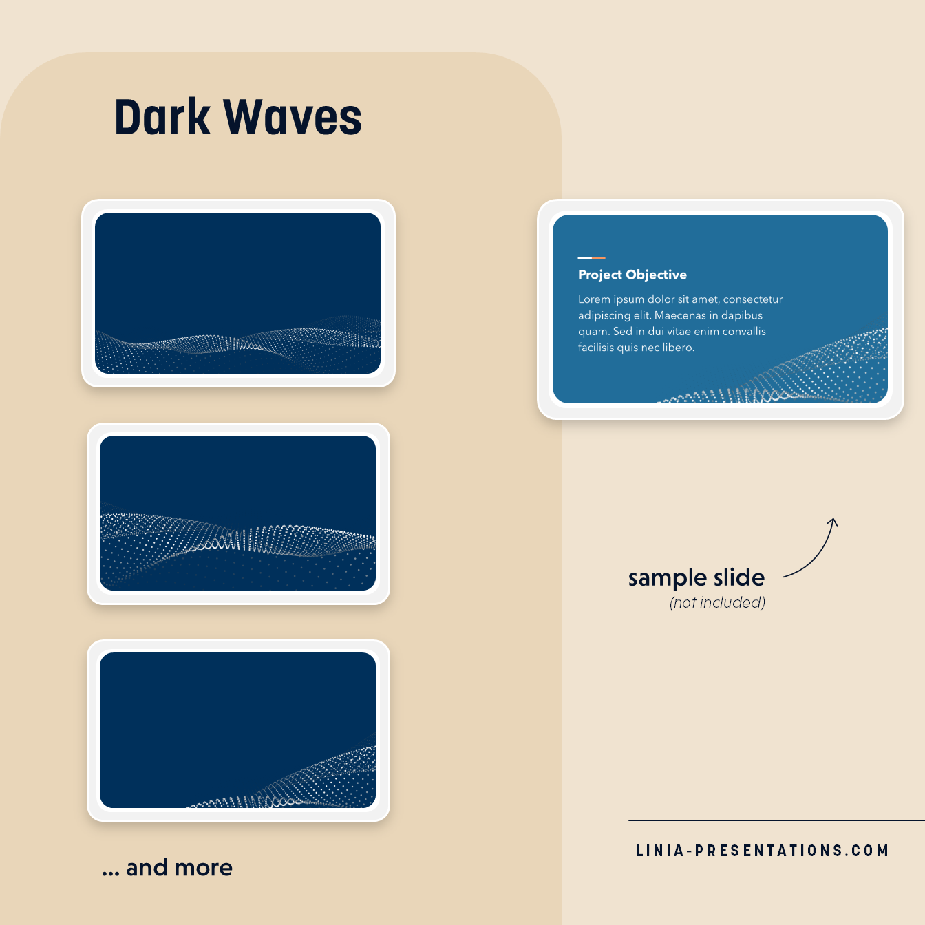 Dark Waves Slides Background