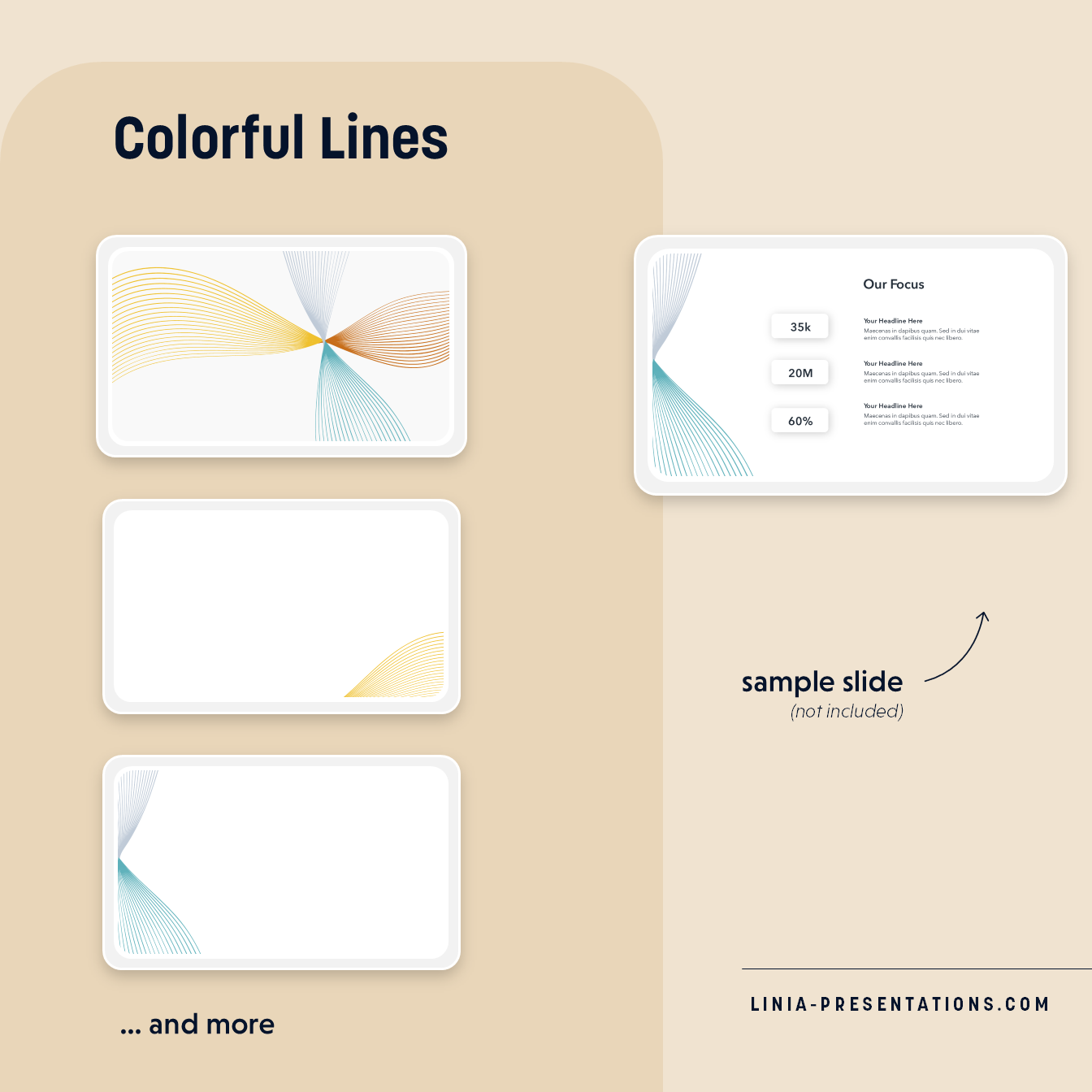 Colorful Lines Slides Background