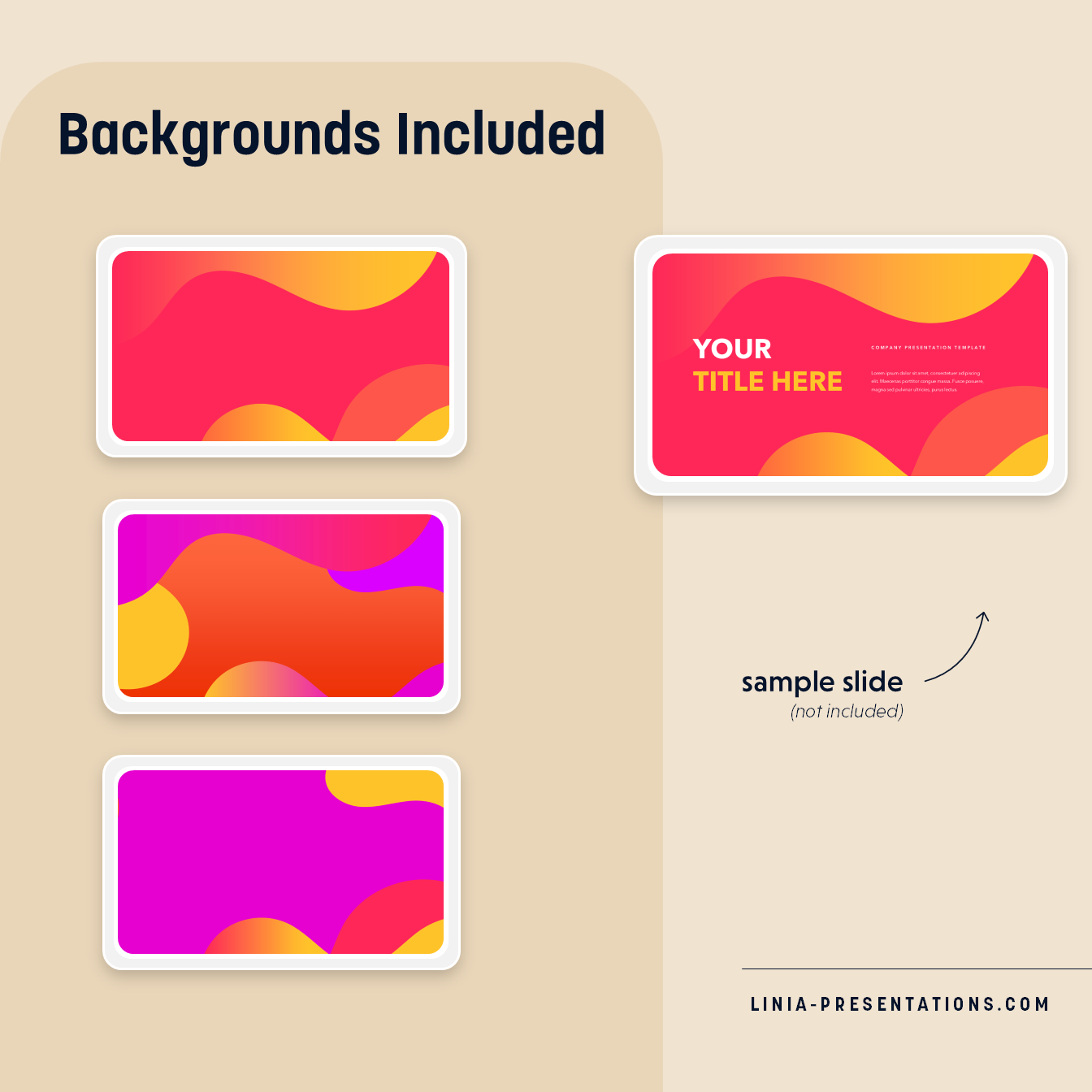 Gradient Waves Slides Background