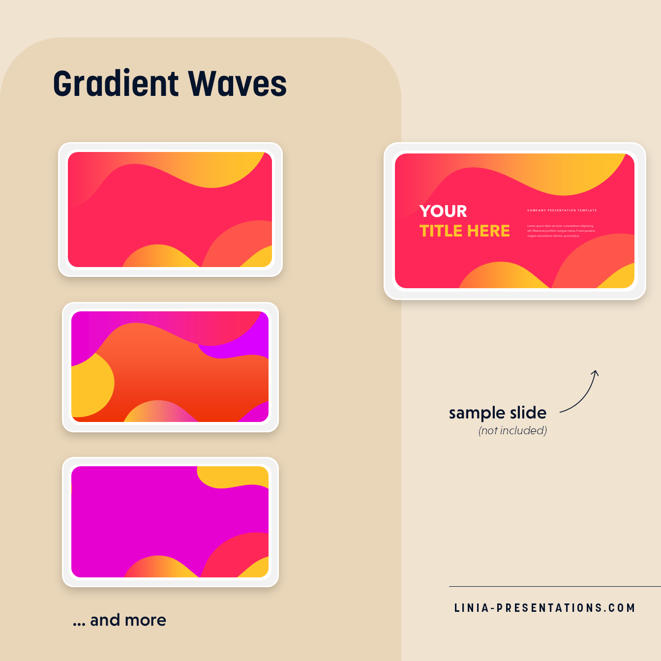 Gradient Waves Slides Background