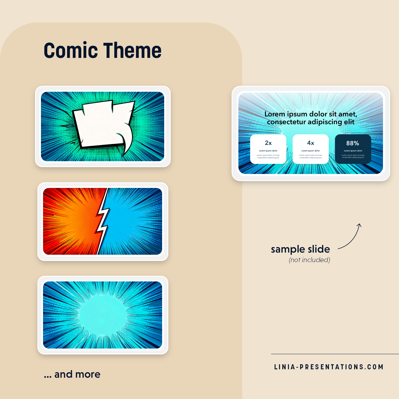 Comic Theme Slide Backgrounds