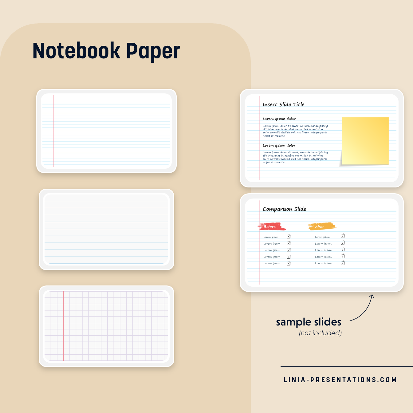 Notebook Paper Slide Background