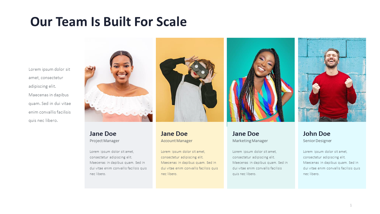 Fun, Modern Team Slide Template | PowerPoint