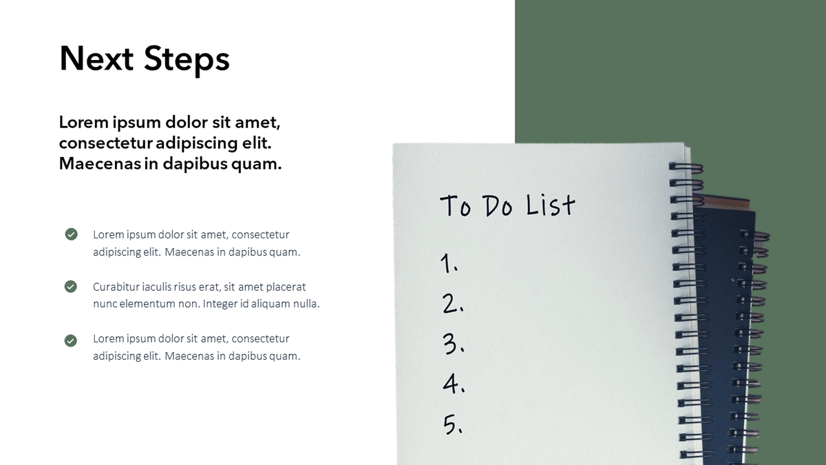 Example Next Session Slides Next Steps PPT Template | Editable PowerPoint or Google Slide