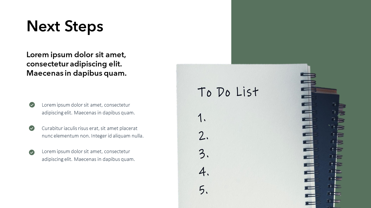 Our Next Steps Slide Template