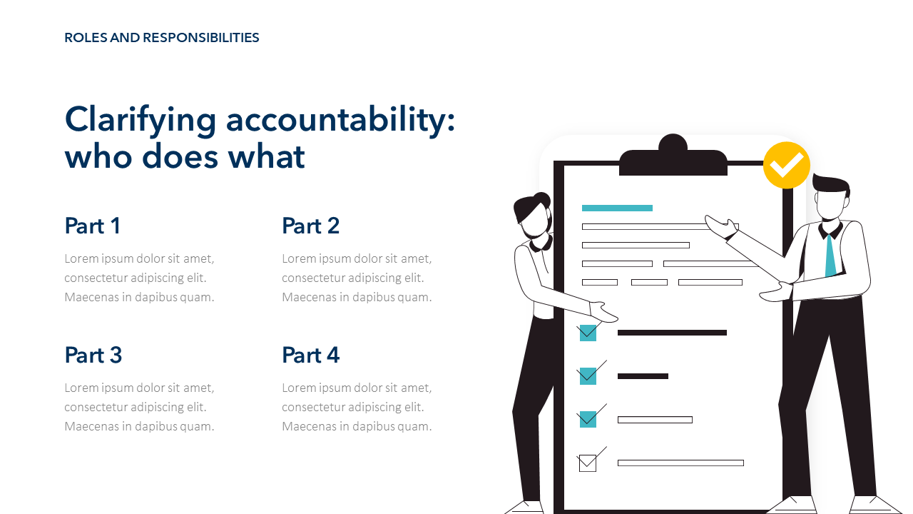 Project Roles and Responsibilities Slide Template