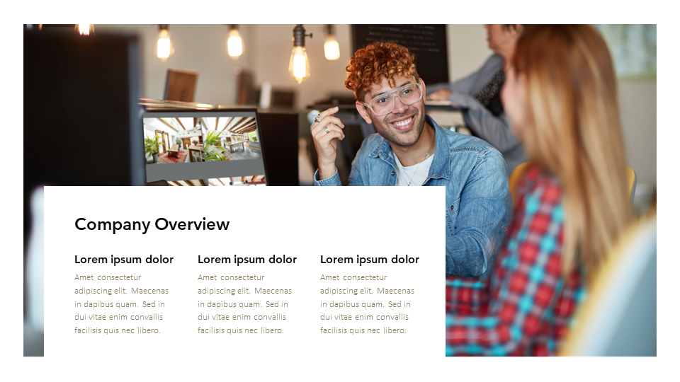 Company overview slide template