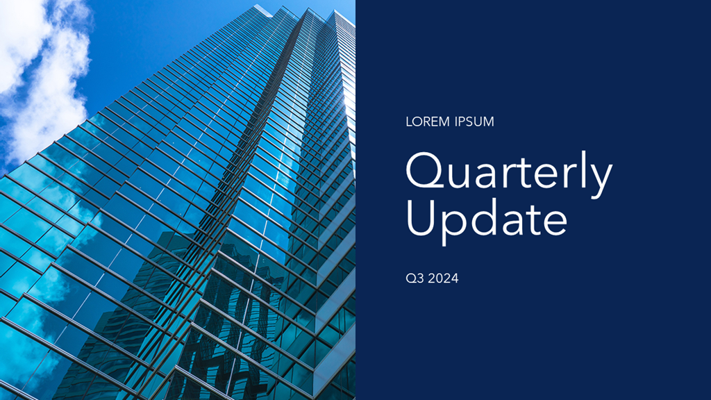 Quarterly Update Title Slide - PPT and Google Slides