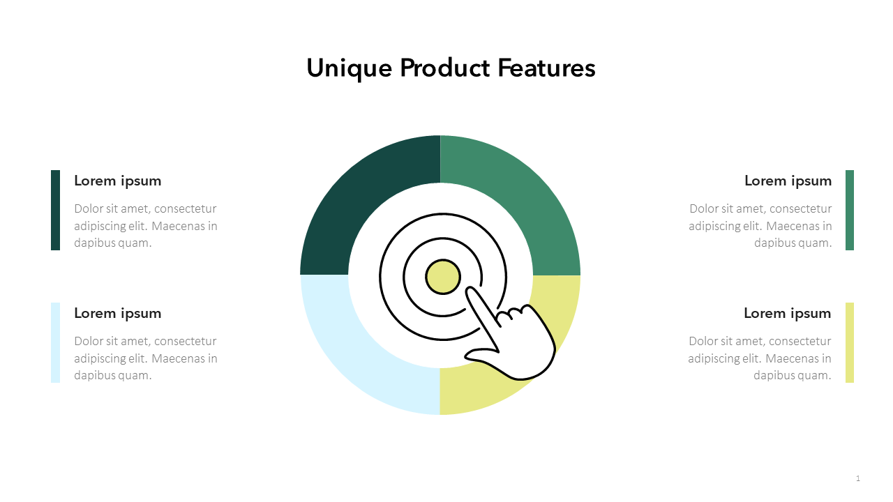 Unique Product Features Slide Template