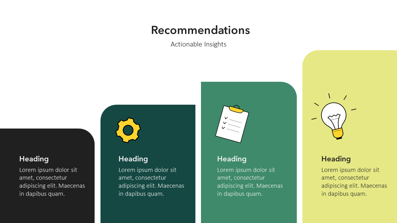 Recommendations Path Our Recommendations Template | PowerPoint or Google Slides