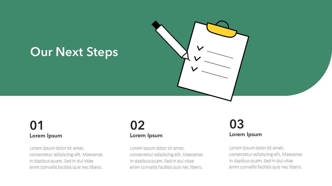 Next Steps Slide Template | PPT or Google Slide