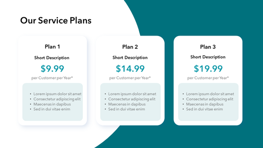 Service Plans Slide Template