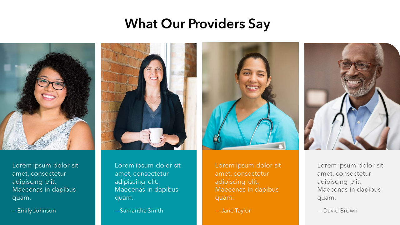 Provider File Format Our Providers Slide | PowerPoint and Google Slides