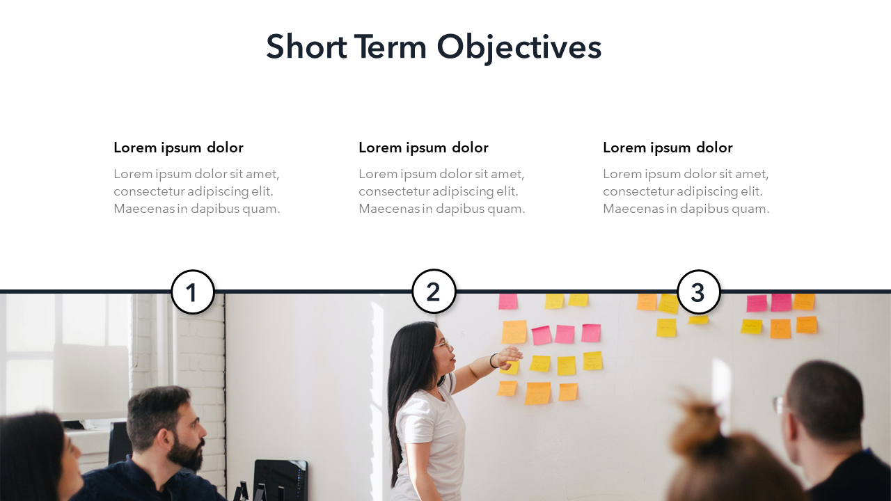 Short Term Objectives Slide Template