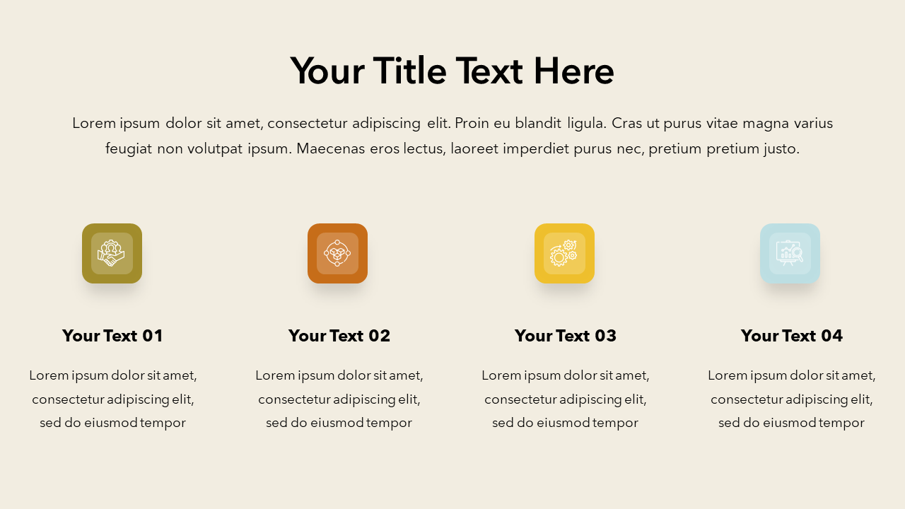 Four Points With Icons Slide | PPT | Google Slides
