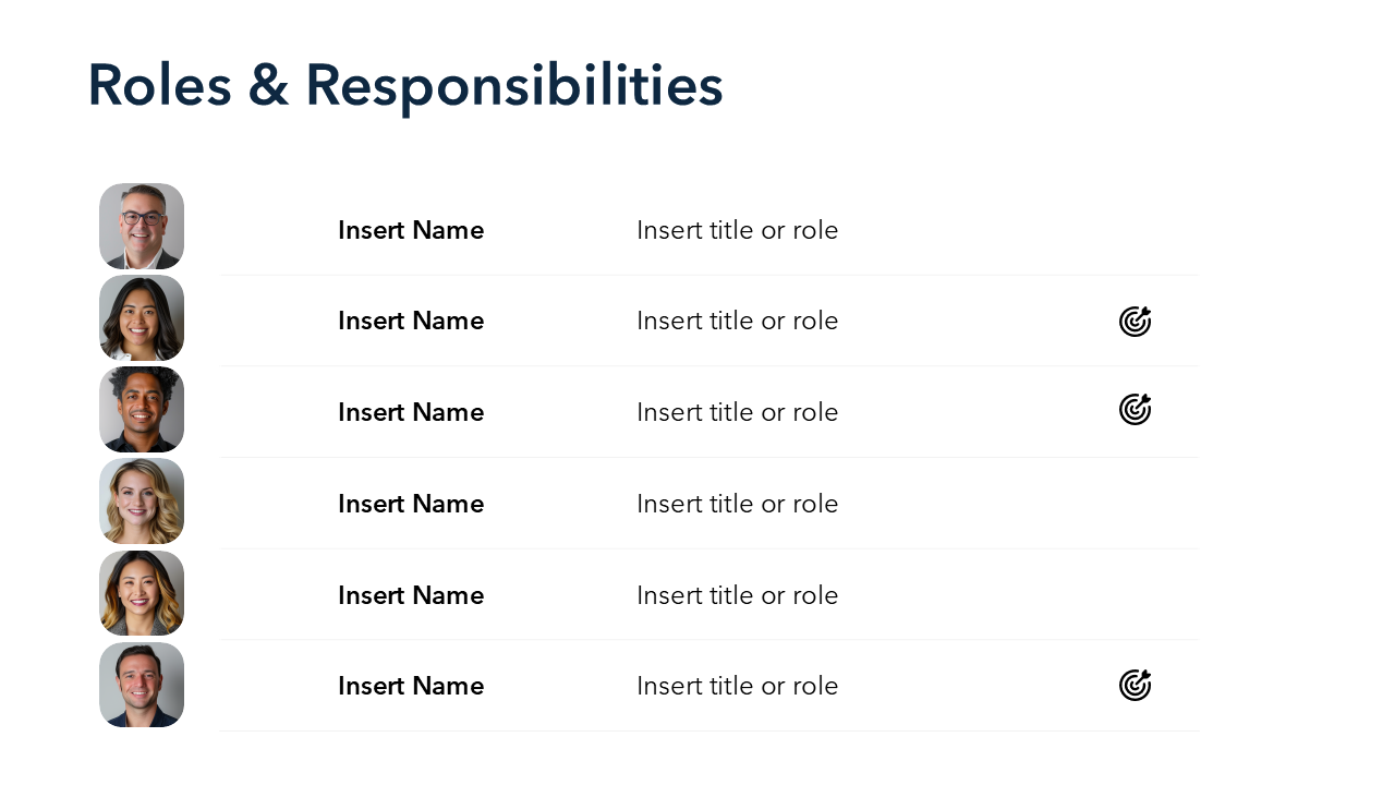 Roles and Responsibilities Slide