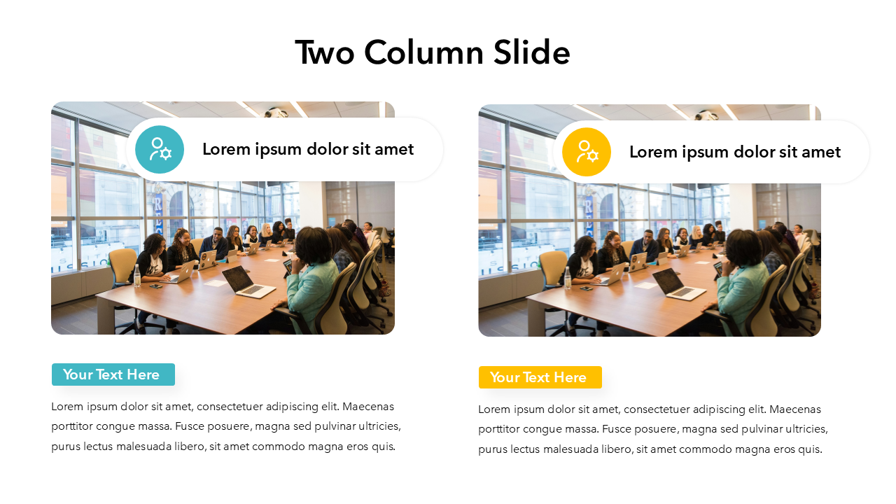 Two Column Layout Slide | PPT | Google Slides