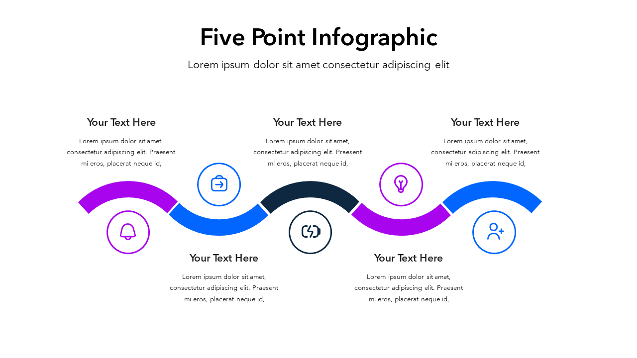 Five Point Infographic Slide