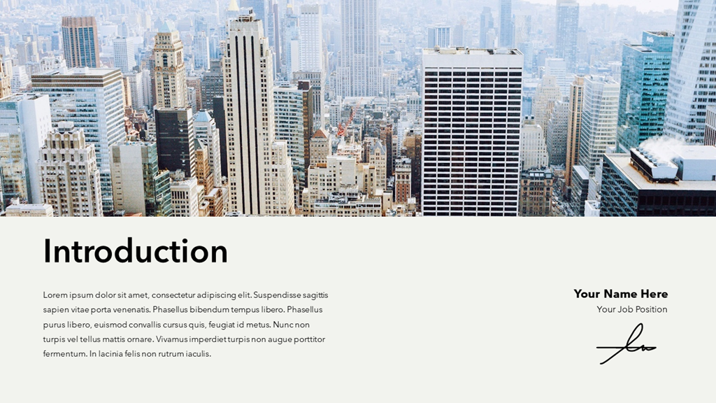 Intro Slide Layout Simple Intro Slide | PowerPoint | Google Slides