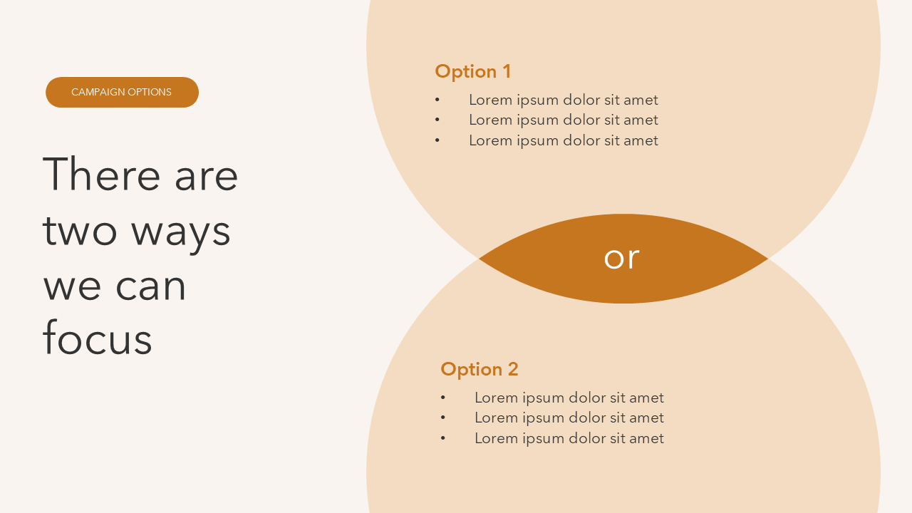 Venn Two Options Slide