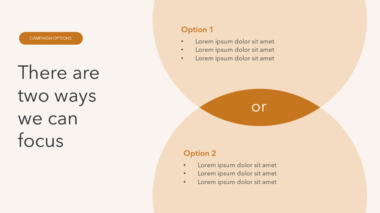 Two Options Slide - Venn