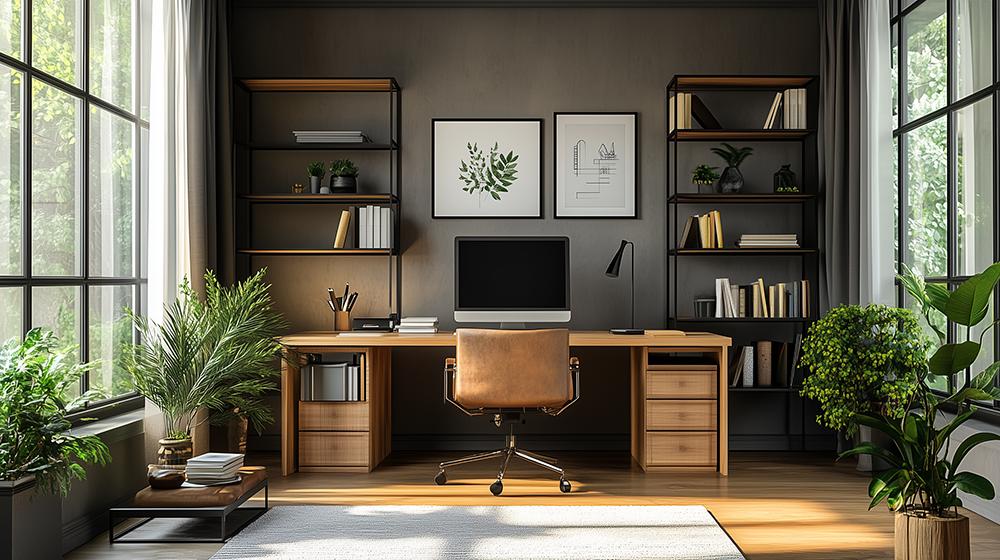 Realistic Office Background for Zoom