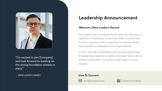 Leadership Announcement Slide